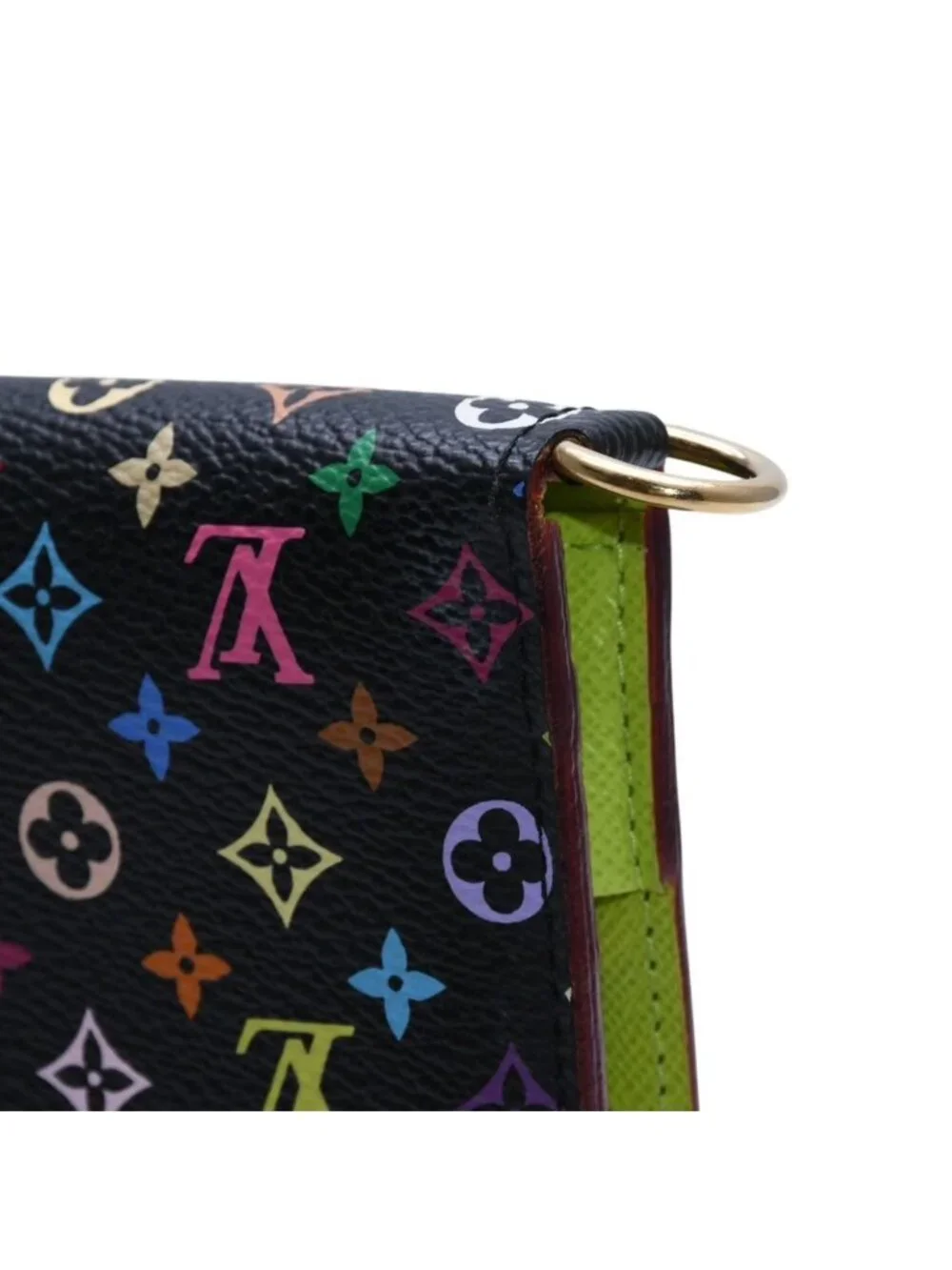 Louis Vuitton Portefeuille Insolite Wallet Monogram Multicolor Green Takashi